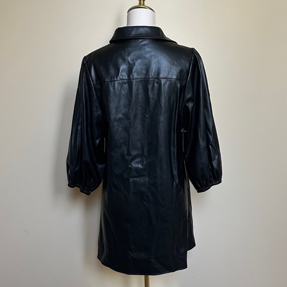 Dolce Cabo Black Faux Leather Mini Dress - Picture 4 of 4